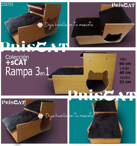 +sCAT Cod 02 Rampa 3en1 (Rascador) 